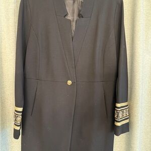 Chico's Black Blazer with Gold Embellishments